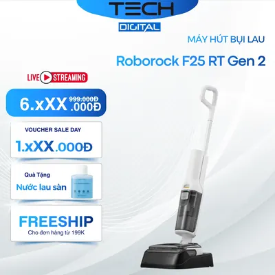 [Bảo Hành 24T] Máy Hút Bụi Lau Nhà Roborock F25 RT Gen 2 Gập Nghiêng 180° - Hàng Chính Hãng